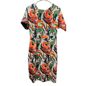 Anthropologie Alexia Admor Abstract Print Dress Medium